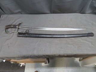 IMPERIAL GERMAN MODEL 1873 ARTILLERY SWORD W/SCABBARD 49TH (3RD WURTTEMBERG) F.A
