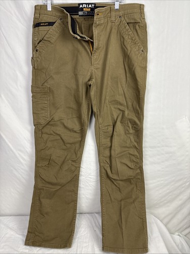 Ariat Rebar M4 Low Rise Straight Men's 35x34 Cargo Tan