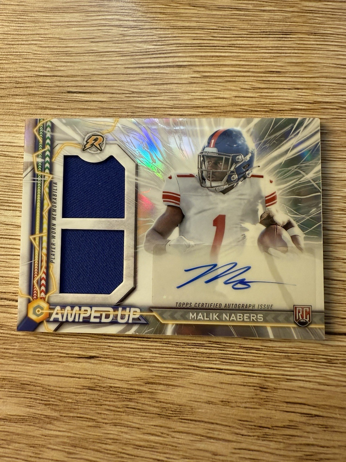 2024 Topps Resurgence Malik Nabers RC Amped Up RPA Auto Giants AU-MN