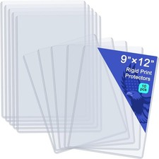 9x12 Clear Rigid Print Protectors 5/10 Pack Hard Plastic Sheets Protector