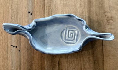 Vintage Studio Art Glazed Pottery Trinket Candy Dish Signed F Martin