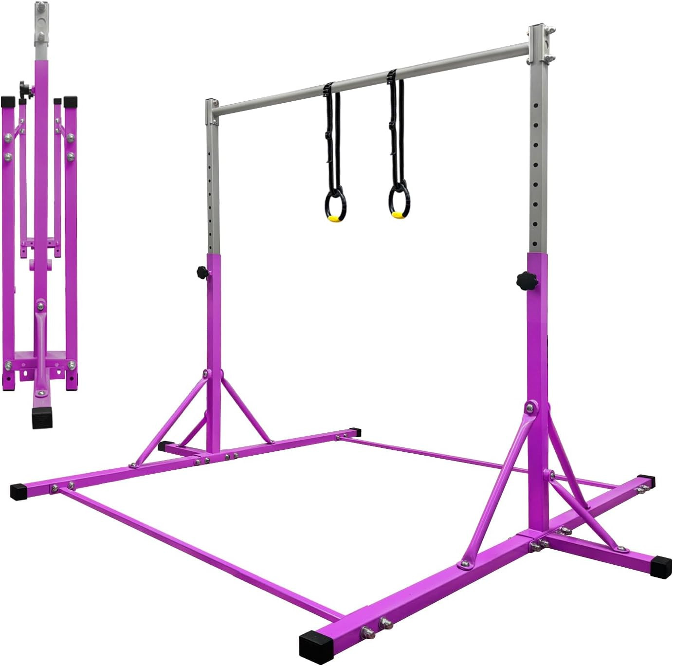 Gymnastics Bar for Kids Girls Ages 3-15 with Ring for Home I