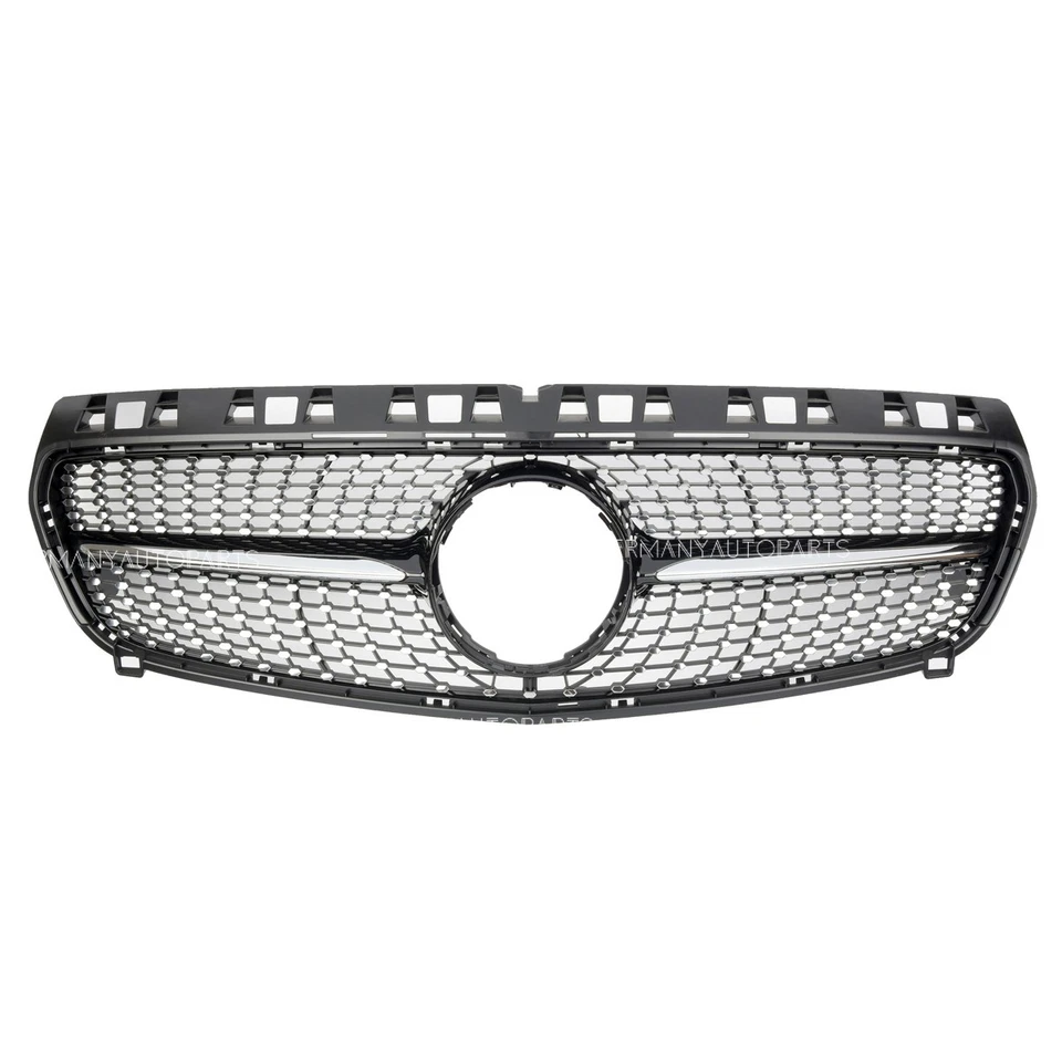 Chrome Black Grille For Mercedes Benz A-Class W176 13-15 A180 A200 A250 A45 AMG Foto 3 de 4