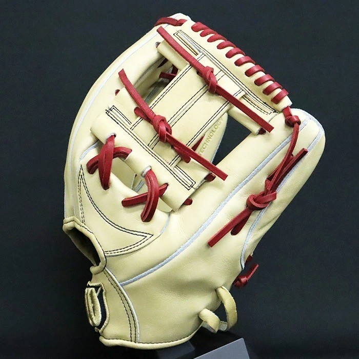 Gant De Baseball Wilson Staff DUAL 11,5" - Infield Droit - Rouge - Fabriqué Au Japon