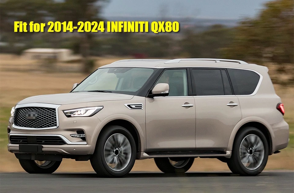 Protectores de lluvia protector solar viseras de ventana deflectores para Infiniti QX80 2014-2024 Foto 2 de 4