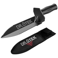 Metal Detecting Shovel for Digging, Heavy Duty Double Serrated Edge Digging T...