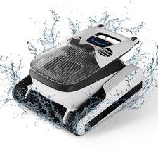 SEAUTO Cordless Robotic Pool Vacuum Dual Rollers App Control 3H Runting