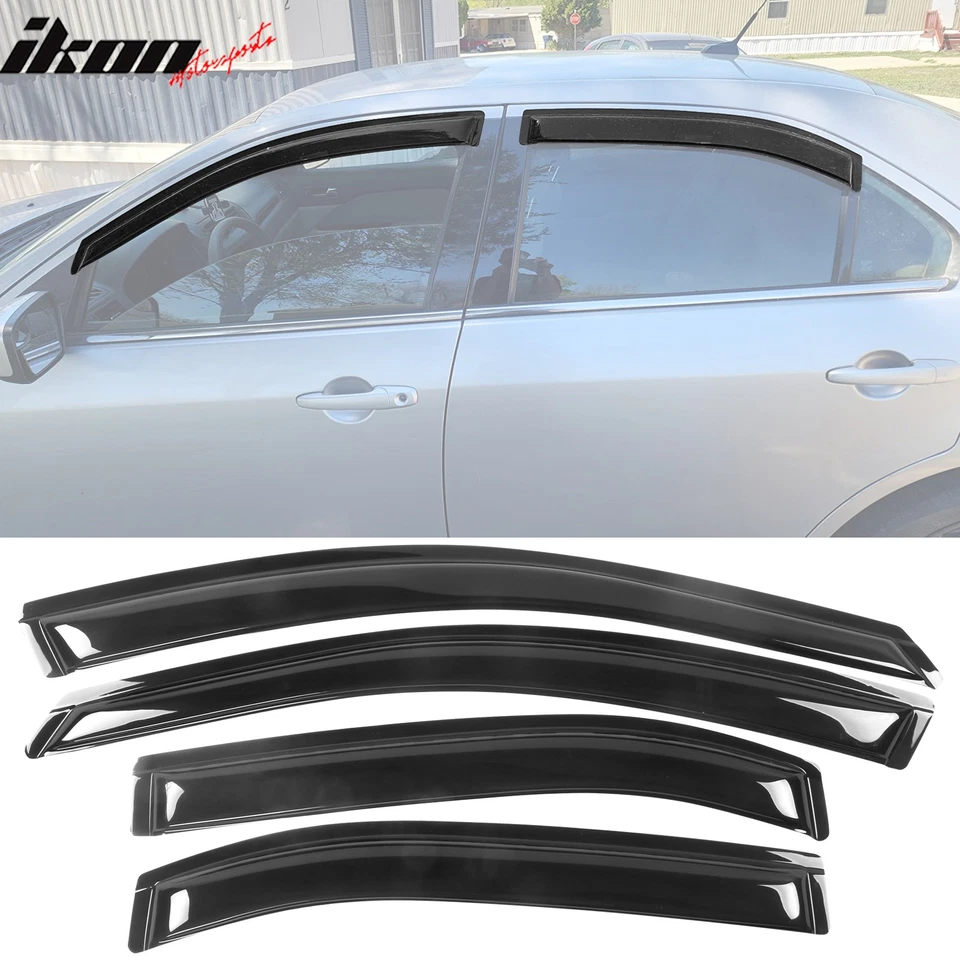 Fits 06-12 Ford Fusion Lincoln MKZ Window Visor Sun Rain Guard Deflector 4PC Set