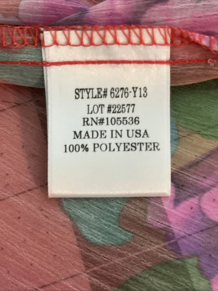 Chaqueta Asimétrica Transparente Marca Slinky Talla L Naranja Floral Frente Abierto Mujer YD8 Foto 4 de 4