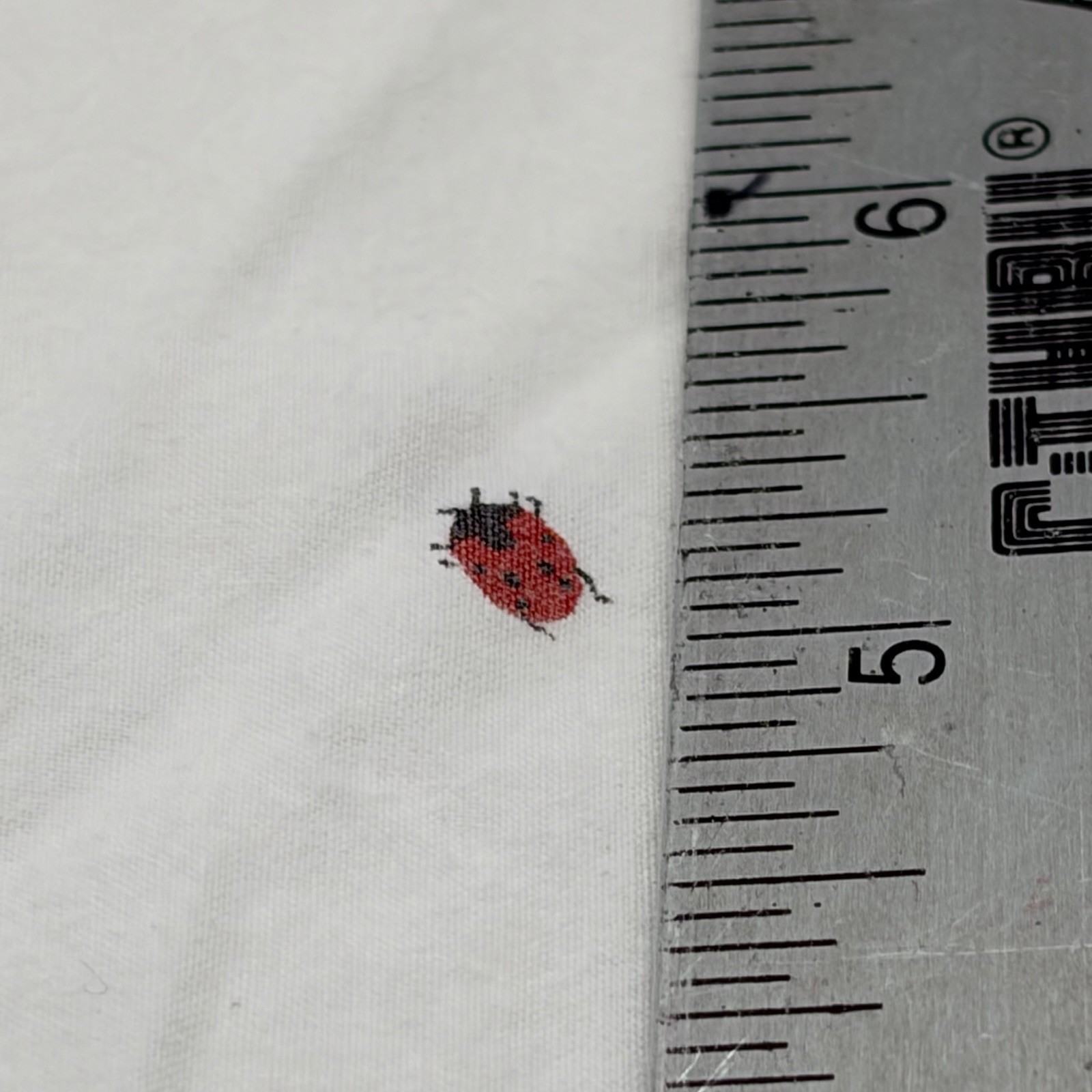 Ralph Lauren Red Ladybug White Twin Fitted Sheet Gently Used thumbnail 7
