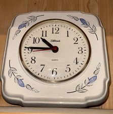 J. Schrenk Quarz Küchen Wandnuhr Keramik  Original