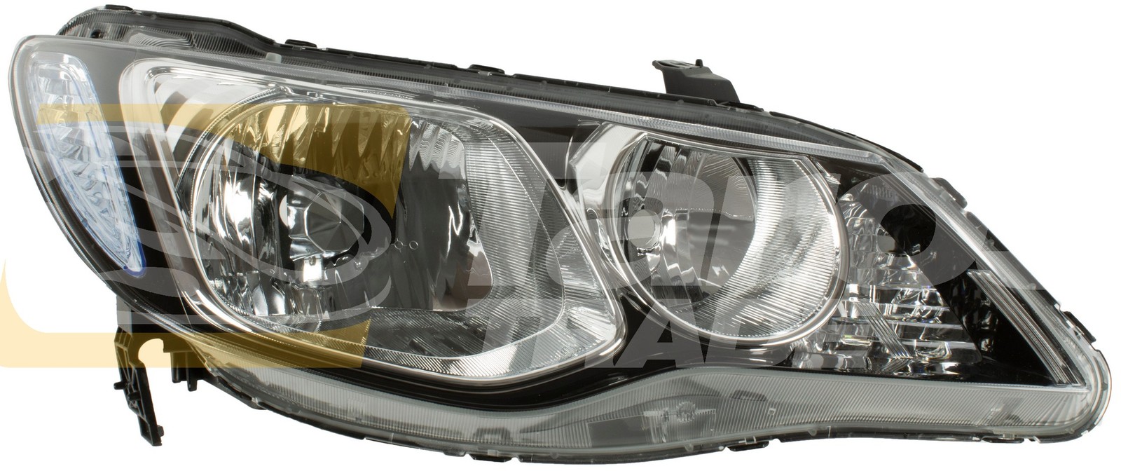 Phare avant droite Honda Civic 2006 anti-jaunissement avec faisceau lumineux halogène ajustable