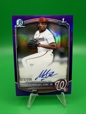 2025 Bowman Draft Miguel Sime Jr. Chrome Auto Purple Refractor 1st /250