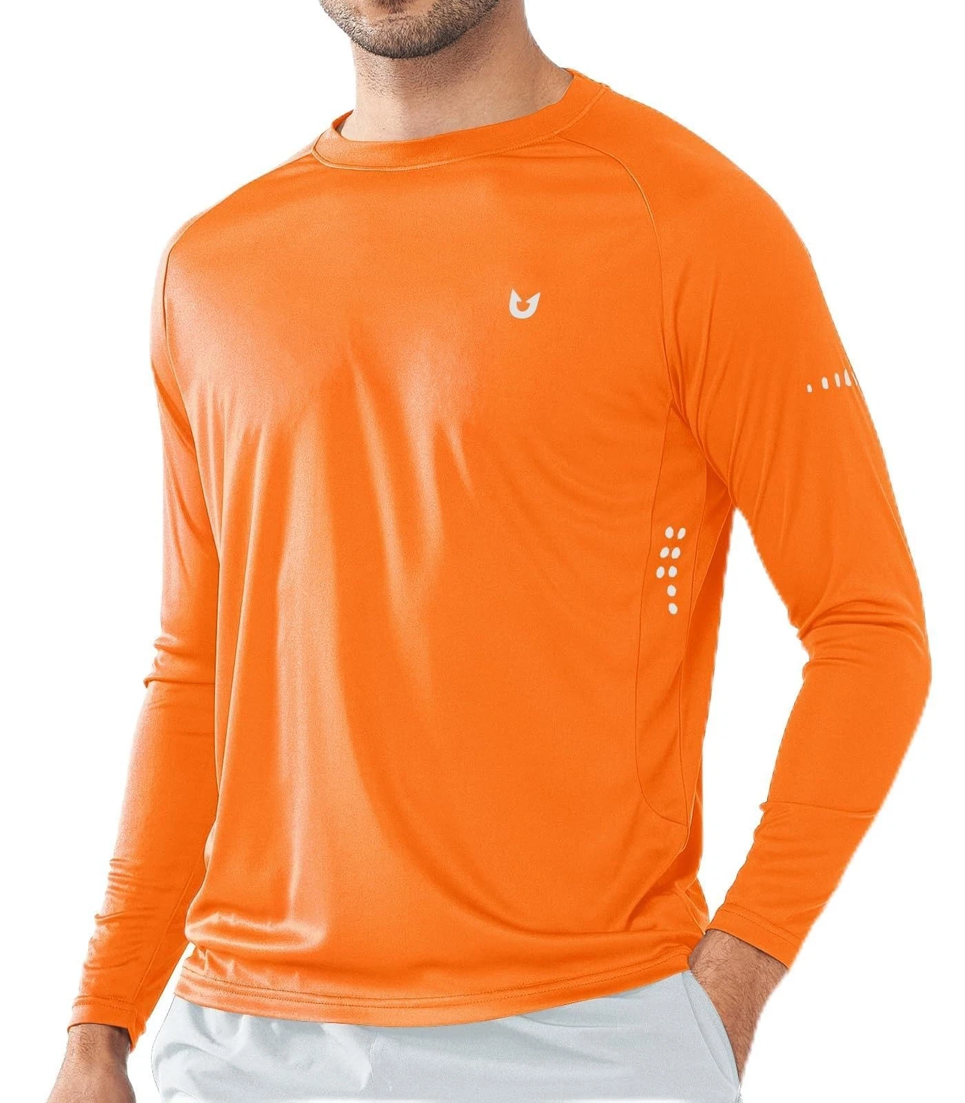 Men's Sun Protection Shirts UPF 50+ Long Sleeve Swim Rash Guard Shirt Running...