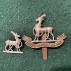 Royal Warwickshire Regiment  Cap and collar Badge WW2  bi metal. Af2