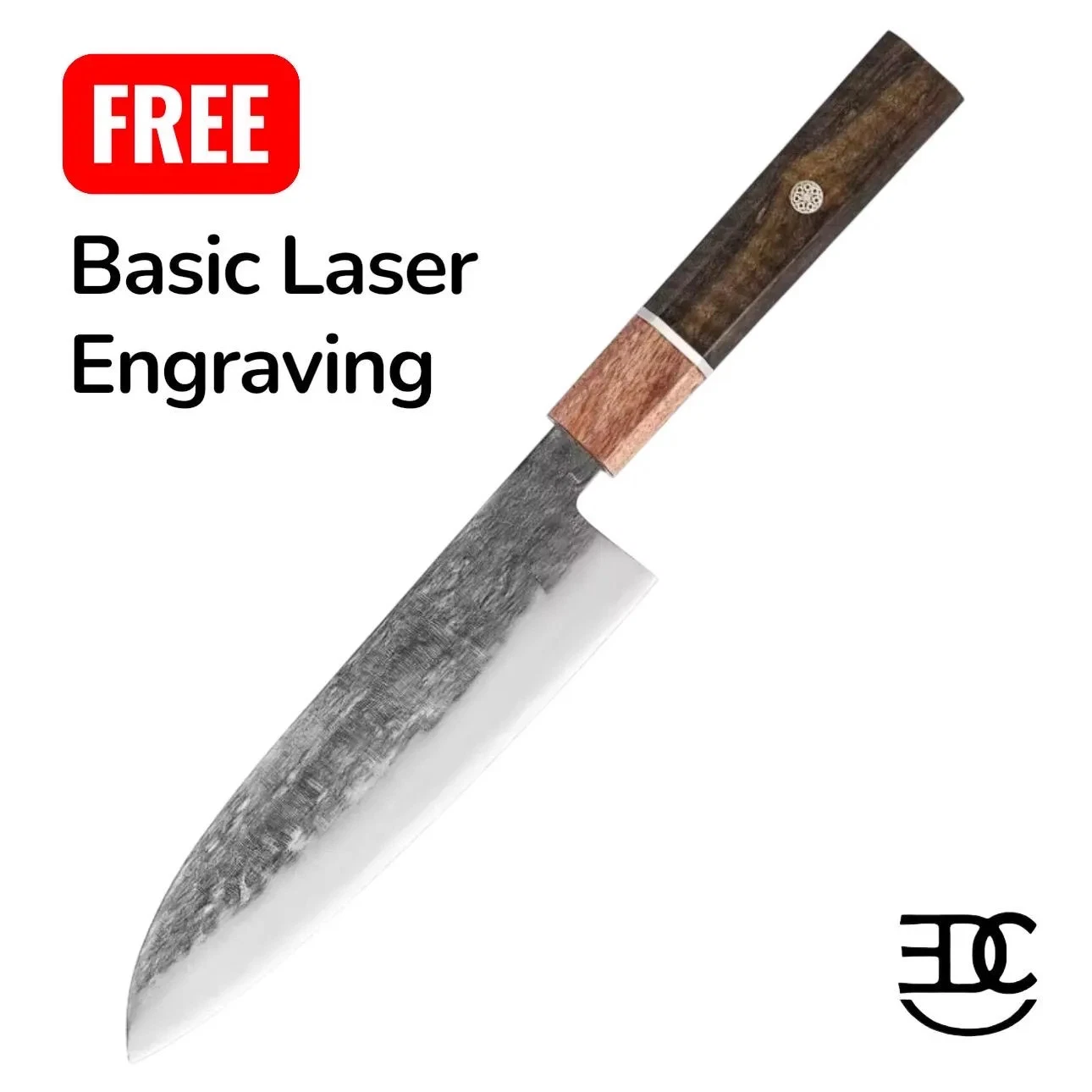 Japanese Style 7” Santoku Chef 5Cr15 Stainless Steel – FREE Laser
Opens in a new window or tab