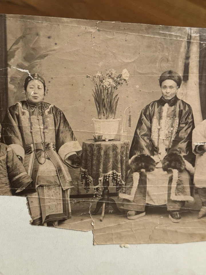 Photographie  ancienne Famille Chinoise Chine 19 Eme Siècle - Photo 2/4