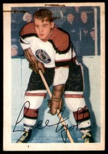 1953-54 PARKHURST LEE FOGOLIN  #72 GOOD+ 2 STAPLER HOLES TRACE OF RUST CREASES