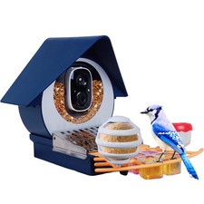 Smart Bird Feeder w Camera AI Bird ID Seed Guard for Bird-Watching Lovers