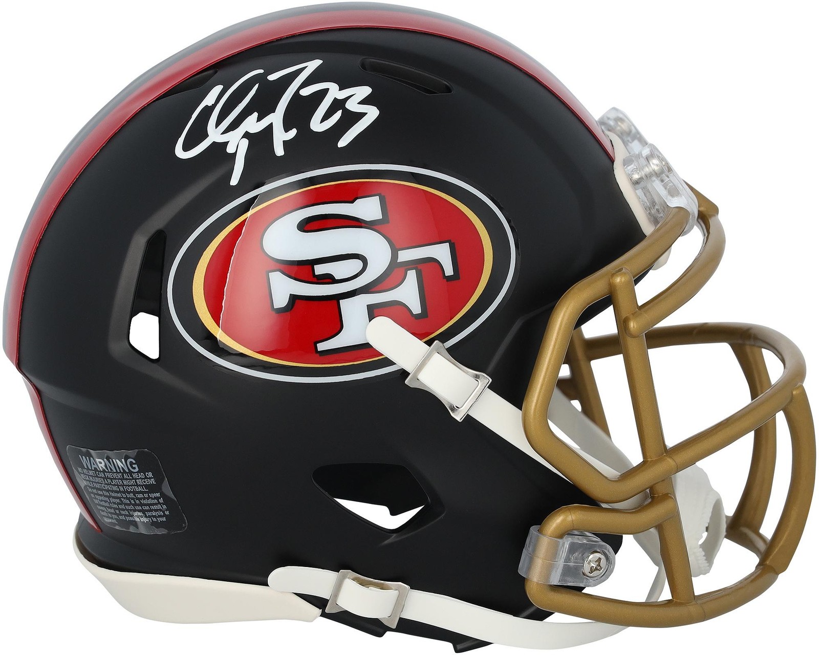 Christian McCaffrey San Francisco 49ers Signed Riddell Rivalry Speed Mini Helmet