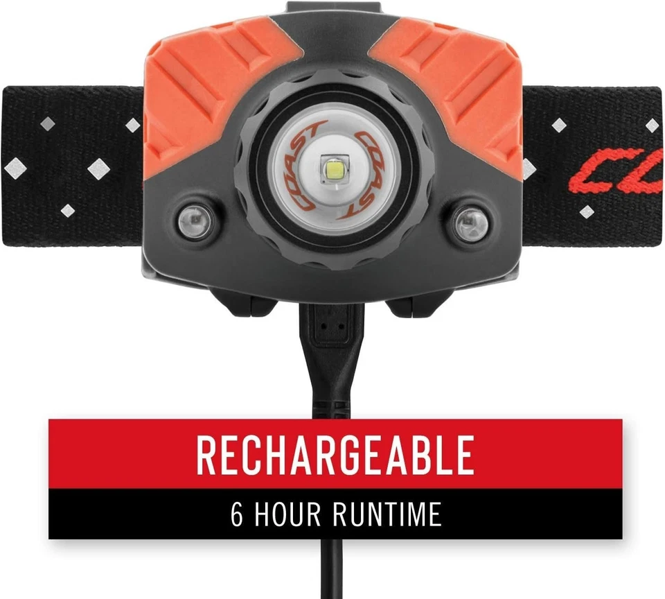 Coast Products 20619 FL75R Rechargeable Pure Beam Focusing Headlamp RED - Image 4 of 4