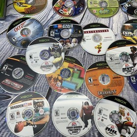 Xbox Video Games Lot Of 60 - Untested / 1 Xbox Brand Cd Holder Some Cases.