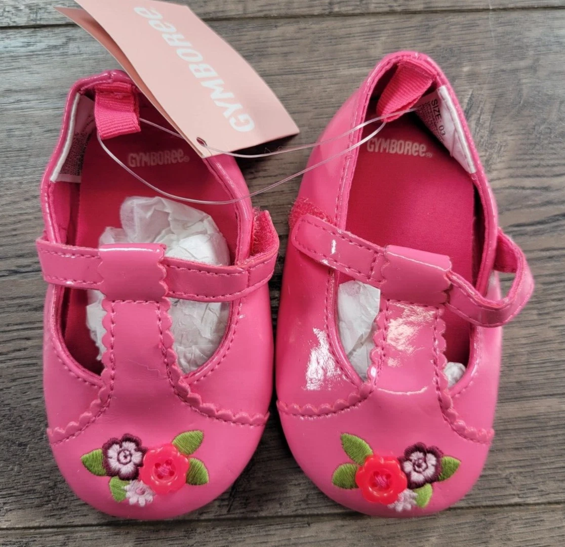 Baby Girl New Gymboree Size 3 Pink Sweetie Bird Shoes