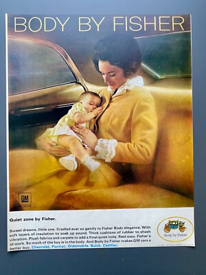 Body By Fisher GM Oldtimer General Motors 1967 Vintage Ad Werbung Reklame