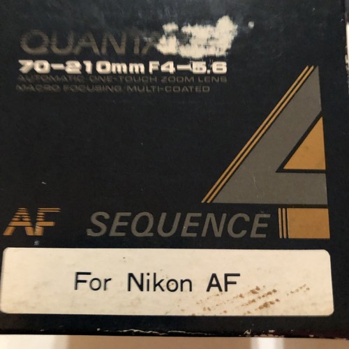 Quantaray-NF AF 70-210mm F/4-5.6 MC Lens for Nikon AF Mount (No Caps) - Picture 4 of 4