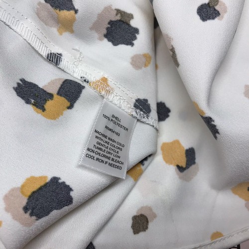 Top donna Marc New York, avorio con pois nero/senape, taglia large rotolo linguetta S - Foto 7 di 7