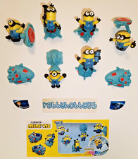 JUEGO COMPLETO DE 8 MINIONS CON PAPELES KINDER JOY HUEVO JUGUETES 2024 DESPRECIABLE ME 4