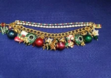 Lunch At The Ritz USA Christmas BRACELET GORGEOUS A LOT OF CHARMS