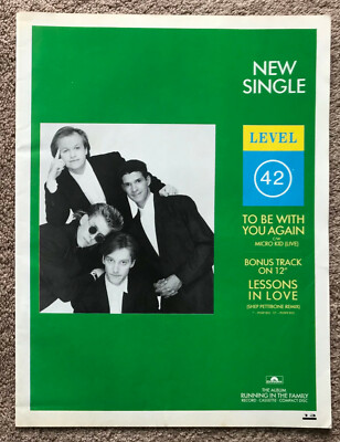 LEVEL 42 - TO BE WITH YOU AGAIN 1987 full page UK magazine ad