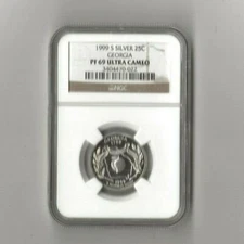 1999 s silver Georgia statehood quarter NGC PF 69 Ultra Cameo *