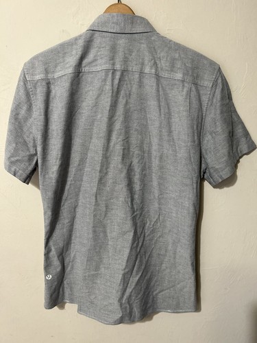 Lululemon On Time Manica Corta Bottoni Uomo Taglia M DarkAsh/Cavo (Grigio) 98€ - Foto 5 di 9