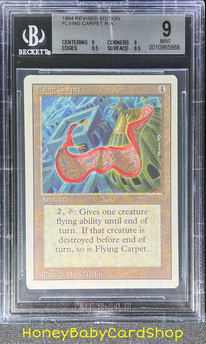 MTG 3rd Edition Revised 1994 Flying Carpet BGS 9.0Q++ (Quad++)
