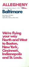 Allegheny Airlines Baltimore timetable 3/1/74 [1053] Buy 4+ save 50%