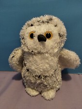 Douglas Cuddle Toy BLACK WHITE SPOTTED SNOW OWL Plush Stuffed Animal 9"