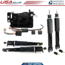 4x Air Suspension Shocks + Air Pump For Cadillac Escalade Suburban GMC 2000-2006