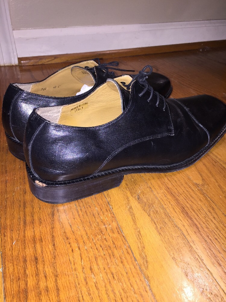 TODD WELSH Polished LEATHER DRESS OXFORDS Shoes MENS SIZE 12 