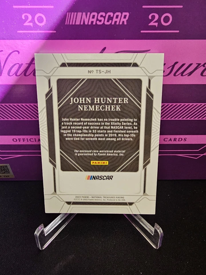 John Hunter Nemechek 2022 National Treasures Trackside Swatches 94/99 - Image 2 of 2