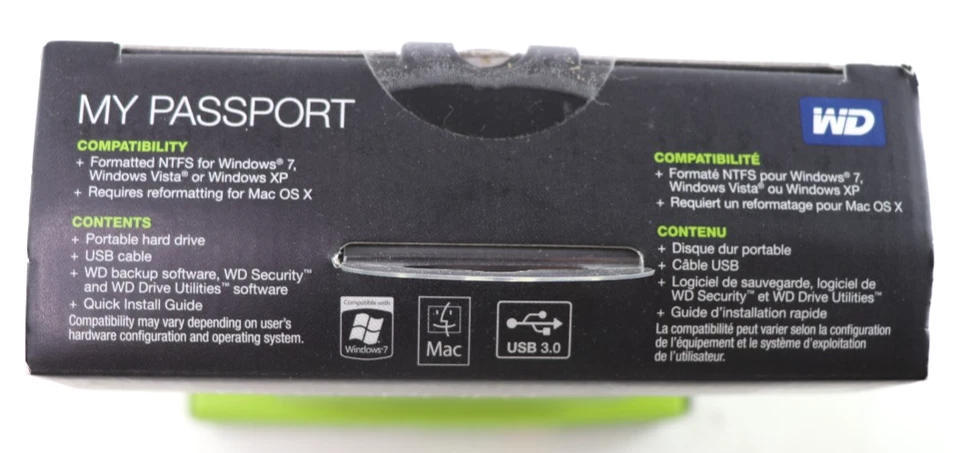 Western Digital My Passport Essential WDBBEP7500ABK Black 750GB External HDD - Image 4 of 4