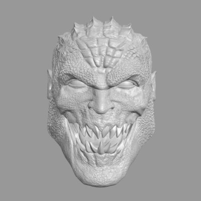 Killer Croc v2 smiling custom head for 4'' 6'' 7'' 12'' DC Comics action figure