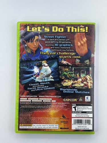 Street Fighter IV 2009 Xbox 360 CIB Complete in Box Fast Ship - Picture 2 of 3
