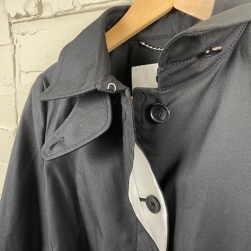 Coach Mac Mantel schwarz Knopfleiste Gürtel Damengröße UK Small 8-10 Trench Smart Cas - Bild 10 von 16