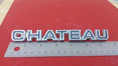 1975-78 FORD ECOLINE CHATEAU EMBLEM BADGE SCRIPT TRIM CHROME METAL NAMEPLATE OEM