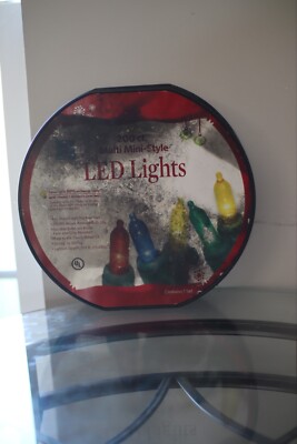 Christmas Tree LED Multu Mini Style Multi Color  Lights on Green Wire