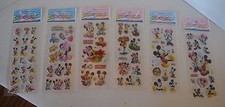 New Disney Mickey Minnie Mouse Puffy Sticker Lot of 6