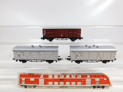 CF858-0.5# 3x Roco H0/DC Freight Car: Refrigerator Car 327154 DB + 114 230 FS