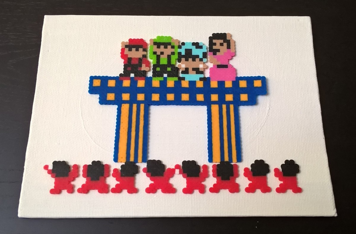 PERLER Super Mario Bros. 2 Nintendo (NES) Handmade Pixel Art on